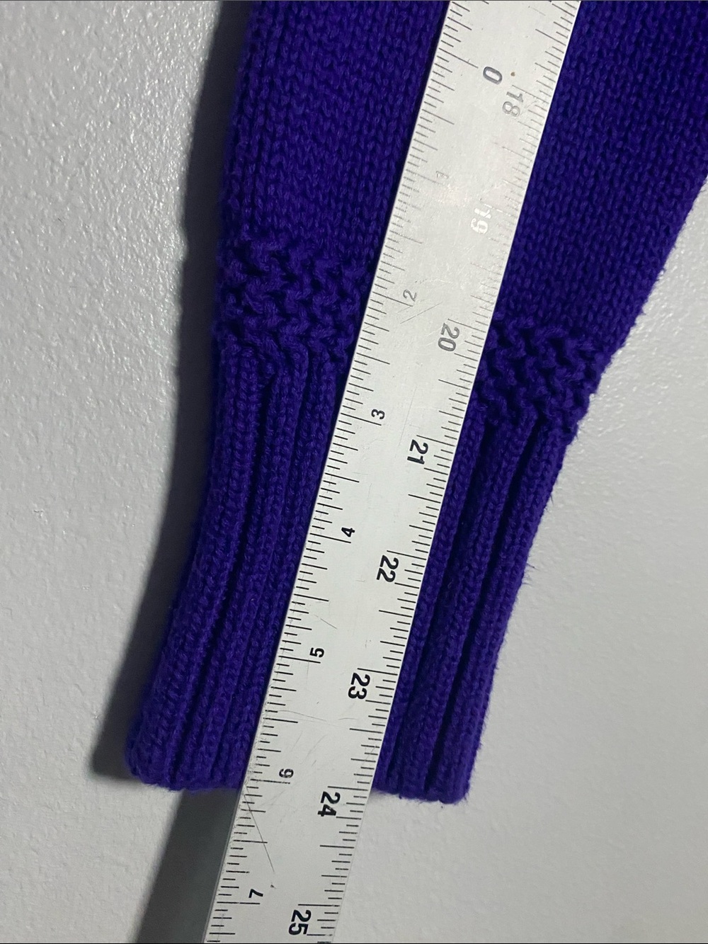 Vintage Ralph Lauren Sport Preppy Sweater Women Medium Purple Knit Y2K Pullover - Picture 10 of 10